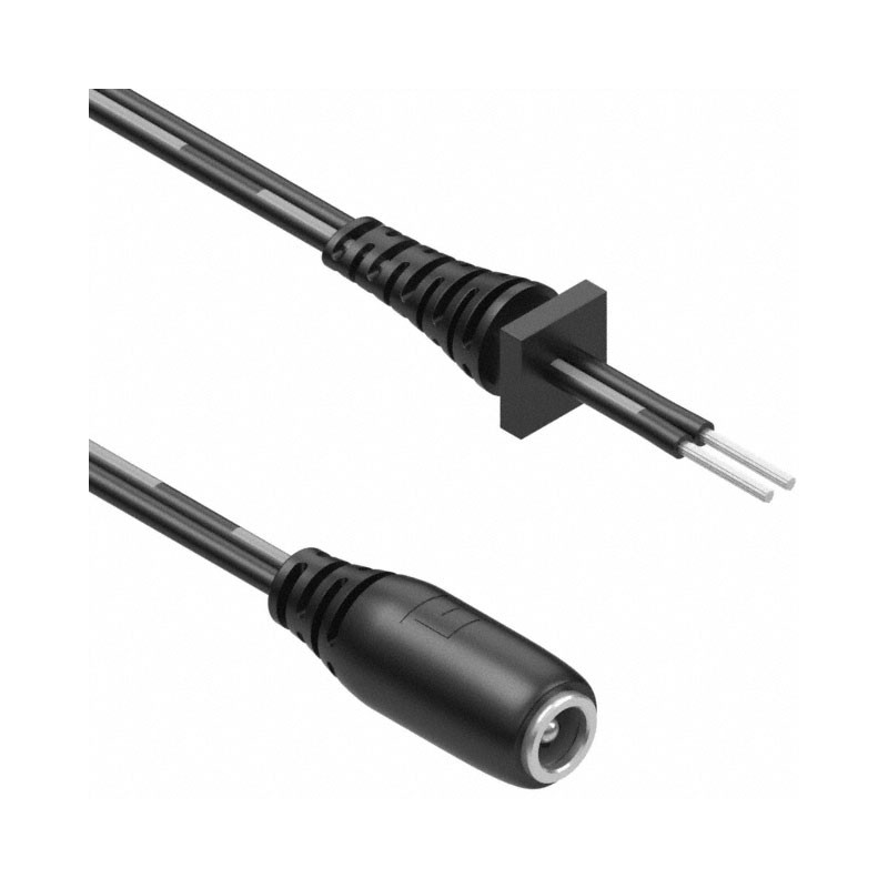 1 pcs : 10-02961 - Cable Assembly 2.1mm ID, 5.5mm OD Jack to Wire Leads Flat 6.0' (1.83m)