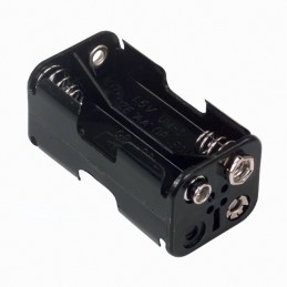 1 pcs : 2476 - Battery Holder (Open) AA 4 Cell 9 Volt Snap Fasteners