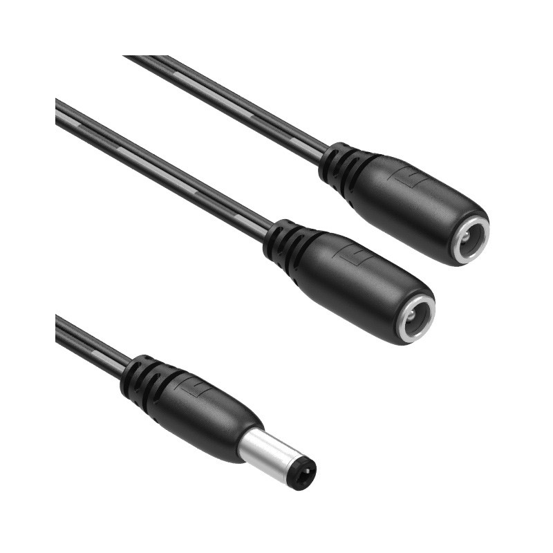 1 pcs : 10-02728 - Cable Assembly 2.5mm ID, 5.5mm OD Jack (2) to Plug Flat 1.48' (450.00mm)