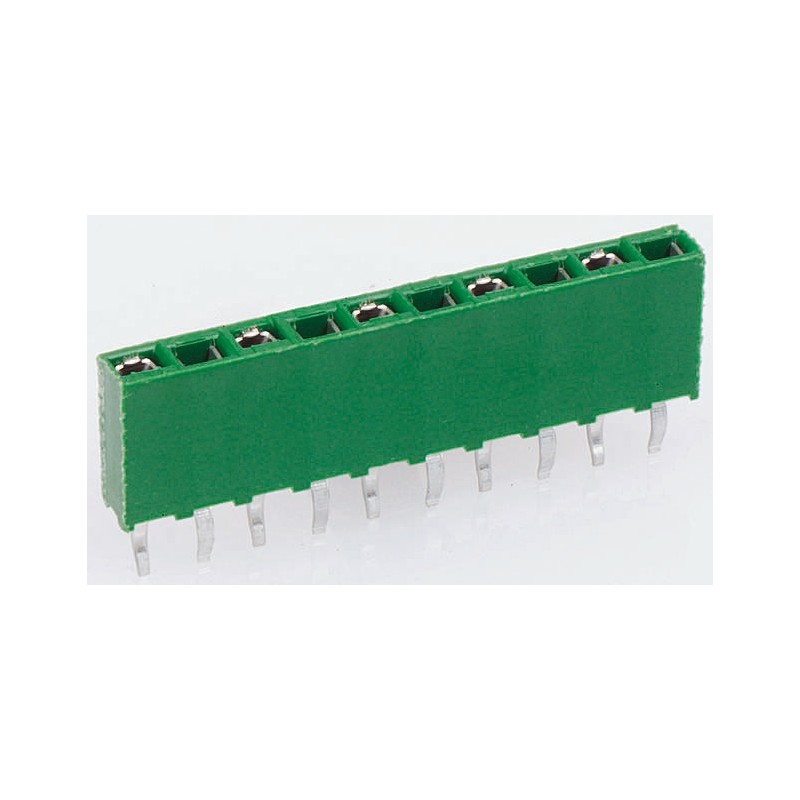 200 pcs - TE Connectivity AMPMODU HV100 Series Straight Through Hole Mount PCB Socket, 7-Contact, 1-Row, 2.54mm Pitch, Solder