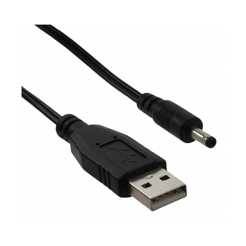 1 pcs : 10-00248 - Cable Assembly Barrel Plug - 1.35mm ID, 3.5mm OD to USB A Male Plug 6.00' (1.83m)