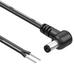 1 pcs : 10-02510 - Cable Assembly 2.1mm ID, 5.5mm OD Plug, Right Angle to Wire Leads Flat 6.0' (1.83m)