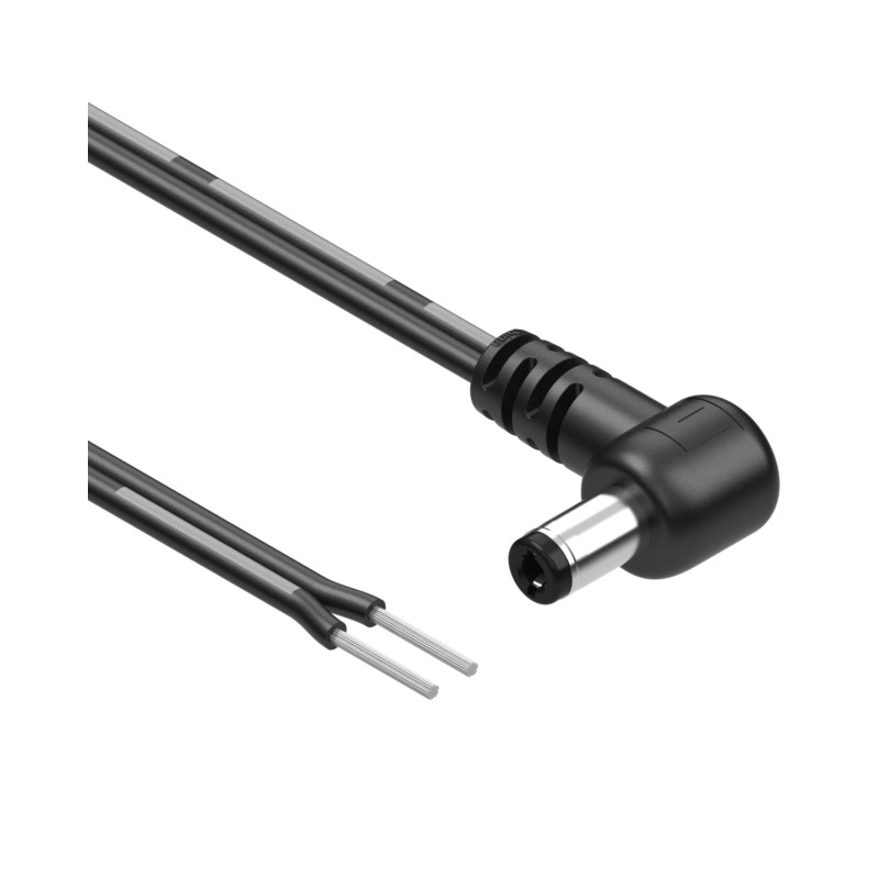 1 pcs : 10-02509 - Cable Assembly 2.5mm ID, 5.5mm OD Plug, Right Angle to Wire Leads Flat 6.0' (1.83m)