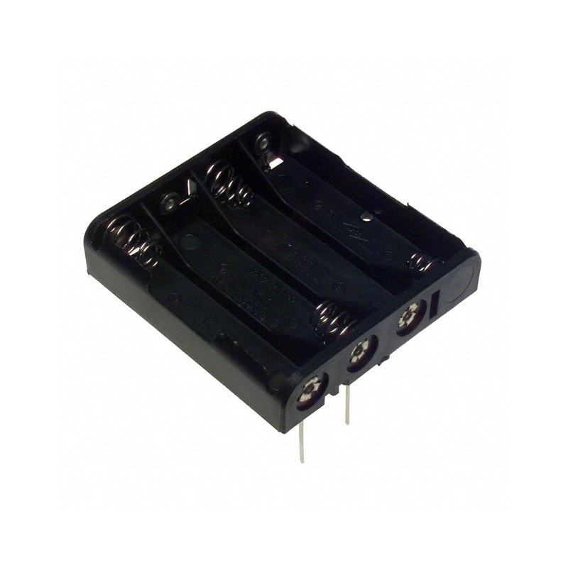 1 pcs : 2481 - Battery Holder (Open) AAA 4 Cell PC Pin
