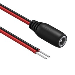 1 pcs : 10-01778 - Cable Assembly 2.1mm ID, 5.5mm OD Jack to Wire Leads Flat 6.0' (1.83m)