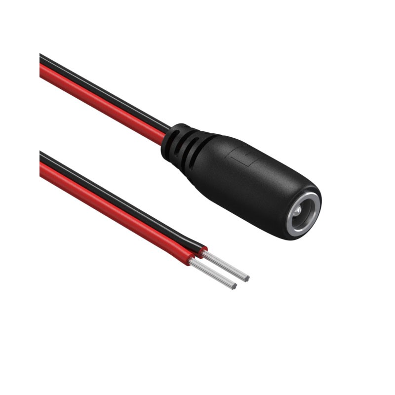 1 pcs : 10-01778 - Cable Assembly 2.1mm ID, 5.5mm OD Jack to Wire Leads Flat 6.0' (1.83m)