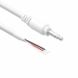 1 pcs : 10-03407 - Cable Stereo (3 Conductor, TRS) Phone Plug, 3.5mm (1/8') To Cable (Round) 3.0' (91.44cm)