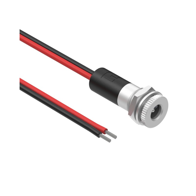 1 pcs : 10-02879 - Cable Assembly 2.5mm ID, 5.5mm OD Jack to Wire Leads Flat 1.00' (305.00mm)