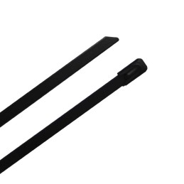 100 pcs - RS PRO Cable Tie, Ball Lock, 680mm x 4.6 mm, Black 316 Stainless Steel