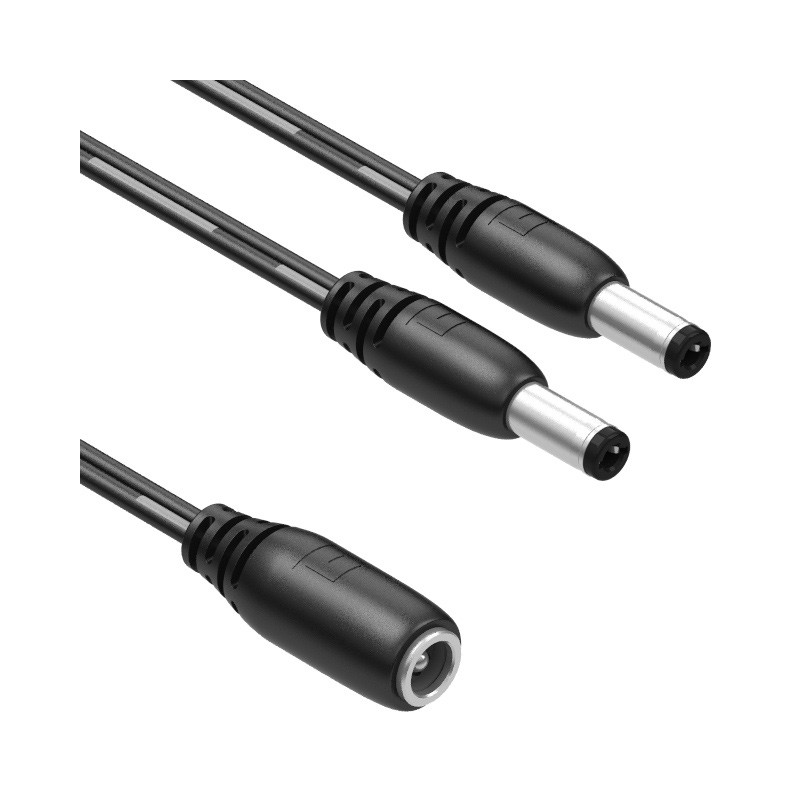 1 pcs : 10-02725 - Cable Assembly 2.5mm ID, 5.5mm OD Jack to Plug (2) Flat 1.48' (450.00mm)