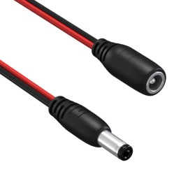 1 pcs : 10-01781 - Cable Assembly 2.5mm ID, 5.5mm OD Jack to Plug Flat 6.0' (1.83m)