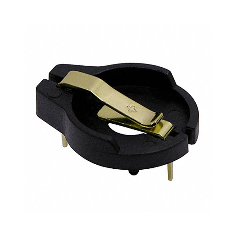 1 pcs : BH600-G - Battery Holder (Open) Coin, 16.0mm 1 Cell PC Pin