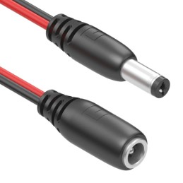 1 pcs : 10-02322 - Cable Assembly 2.1mm ID, 5.5mm OD Jack to Plug Flat 6.0' (1.83m)