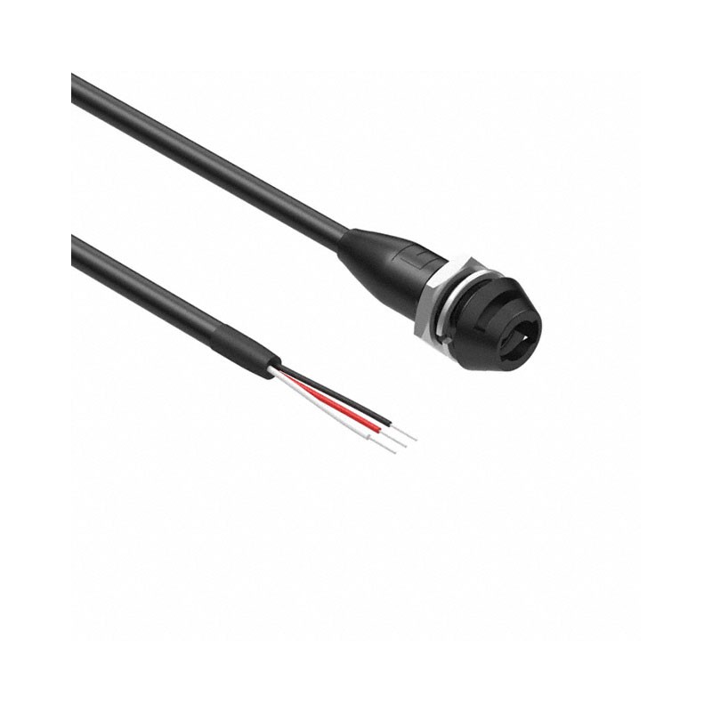 1 pcs : 10-03411 - Cable Stereo (3 Conductor, TRS) Phone Jack, 3.5mm (1/8'), Panel Mount To Cable (Round) 1.0' (30.50cm)
