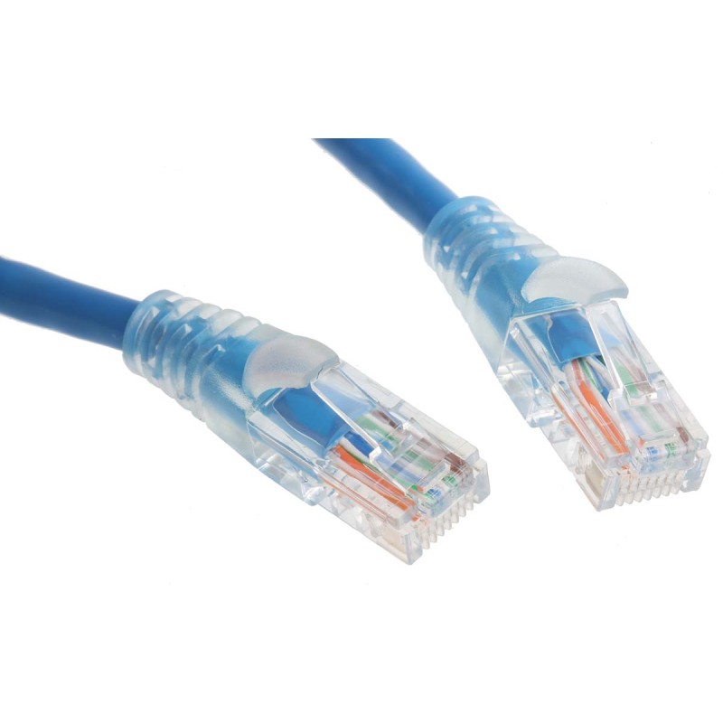 1 pcs - RS PRO Cat5e Male RJ45 to Male RJ45 Ethernet Cable, U/UTP, Blue PVC Sheath, 1m
