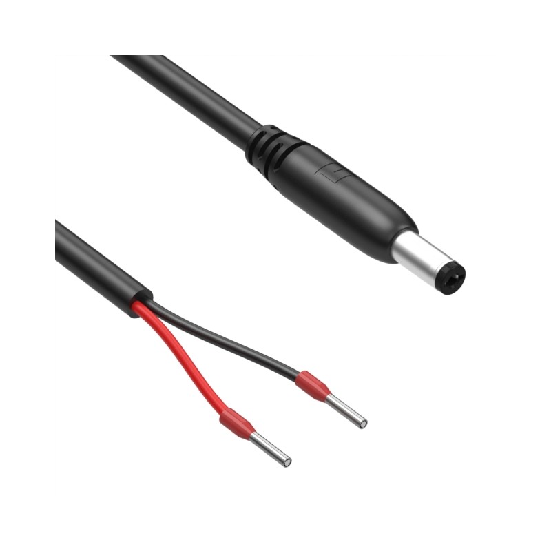 1 pcs : 10-03638 - Cable Assembly 2.1mm ID, 5.5mm OD Plug to Ferrules (2) Round 6.0' (1.83m)