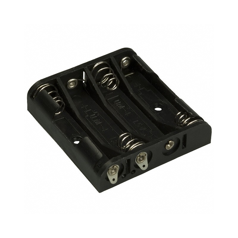 1 pcs : BC4AAAL - Battery Holder (Open) AAA 4 Cell Solder Lug