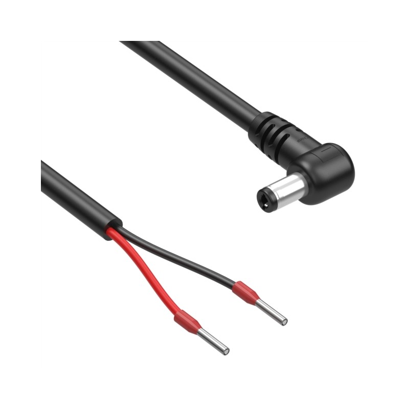 1 pcs : 10-03637 - Cable Assembly 2.5mm ID, 5.5mm OD Plug, Right Angle to Ferrules (2) Round 6.0' (1.83m)