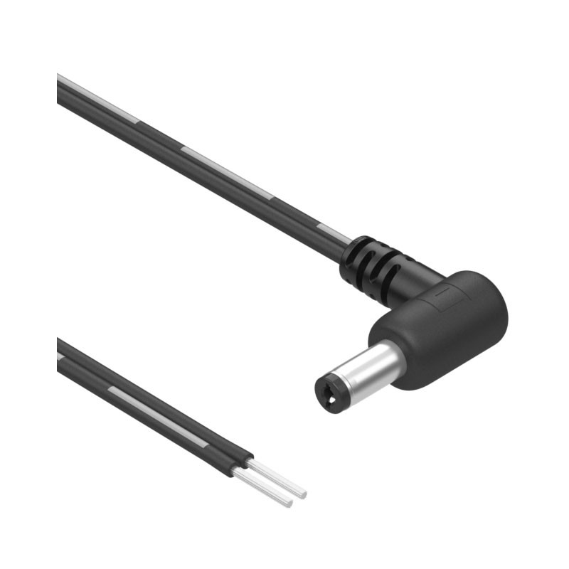 1 pcs : 10-03132 - Cable Assembly 2.1mm ID, 5.5mm OD Plug, Right Angle to Wire Leads Flat 6.0' (1.83m)