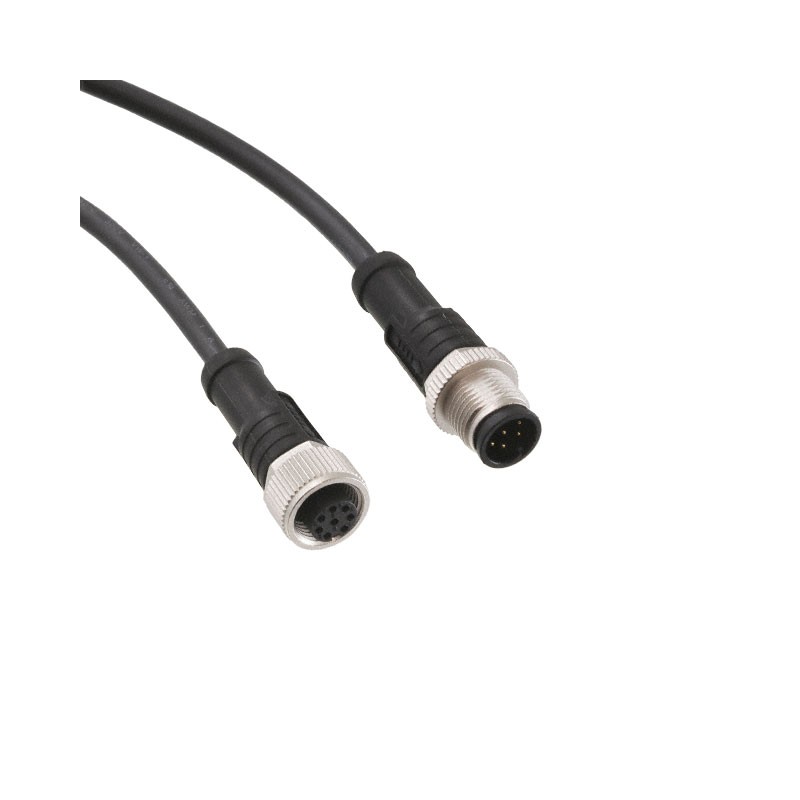1 pcs : M12A08ML-12AFL-SB001 - Cable Assembly 3.28' (1.00m)