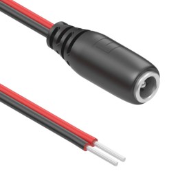 1 pcs : 10-02324 - Cable Assembly 2.5mm ID, 5.5mm OD Jack to Wire Leads Flat 6.0' (1.83m)