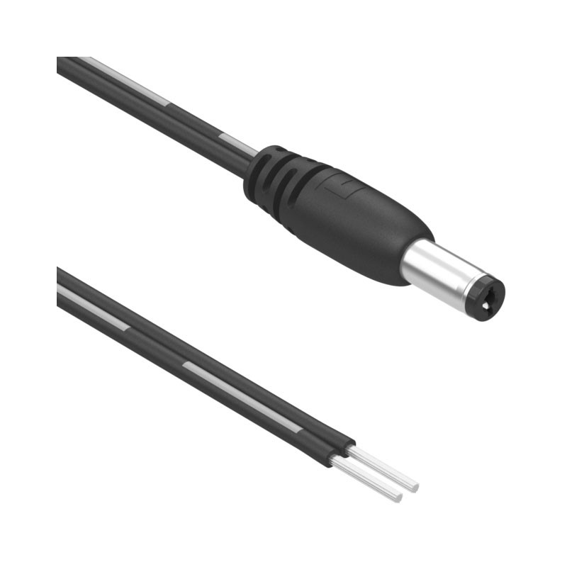 1 pcs : 10-03131 - Cable Assembly 2.5mm ID, 5.5mm OD Plug to Wire Leads Flat 6.0' (1.83m)