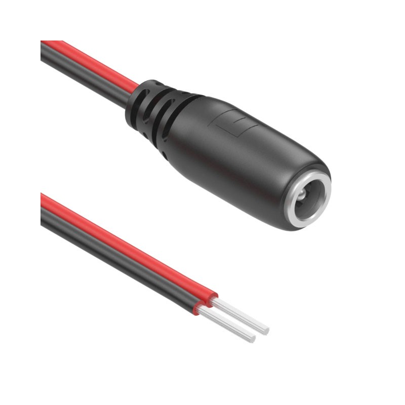 1 pcs : 10-02325 - Cable Assembly 2.1mm ID, 5.5mm OD Jack to Wire Leads Flat 6.0' (1.83m)