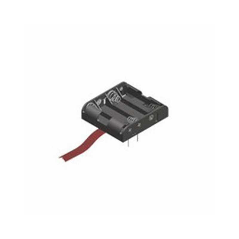 1 pcs : 2477RB - Battery Holder (Open) AA 4 Cell PC Pin