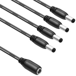 1 pcs : 10-02727 - Cable Assembly 2.5mm ID, 5.5mm OD Jack to Plug (4) Flat 1.48' (450.00mm)