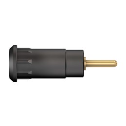 2 pcs - Staubli Black Female Banana Socket, 2mm Connector, Press Fit Termination, 10A, 600V, Gold Plating