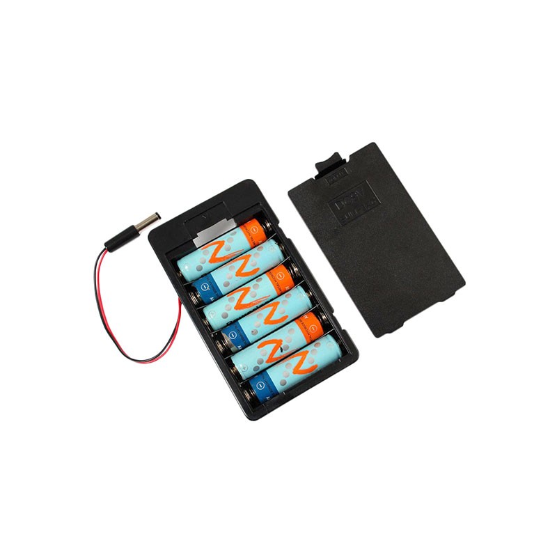 1 pcs : 248 - Battery Holder (Covered) AA 6 Cell Wire Leads with Connector