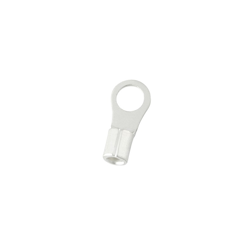 100 pcs - RS PRO Uninsulated Ring Terminal, 5.3mm Stud Size, 2.5mm² to 4mm² Wire Size
