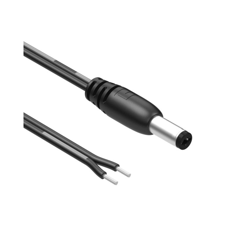 1 pcs : 10-02383 - Cable Assembly 2.1mm ID, 5.5mm OD Plug to Wire Leads Flat 15.0' (4.57m)