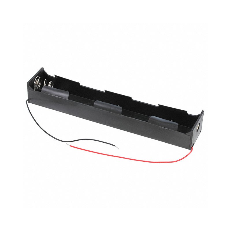 1 pcs : BH13DW - Battery Holder (Open) D 3 Cell Wire Leads - 6' (152.4mm)