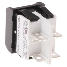 1 pcs - APEM Illuminated DPST, On-None-Off Rocker Switch Panel Mount