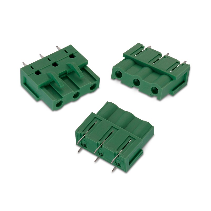 2 pcs - Wurth Elektronik 7.62mm Pitch 4 Way Vertical Pluggable Terminal Block, Inverted Header, Through Hole, Solder Terminatio
