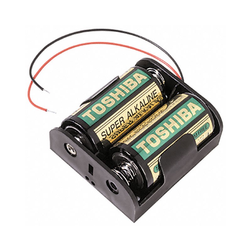 1 pcs : BH2CW - Battery Holder (Open) C 2 Cell Wire Leads - 6' (152.4mm)