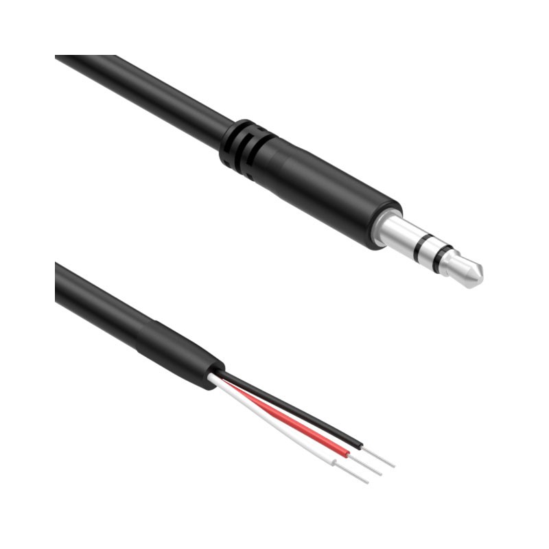 1 pcs : 10-03197 - Cable Stereo (3 Conductor, TRS) Phone Plug, 3.5mm (1/8') To Cable (Round) 14.8' (4.50m)