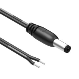 1 pcs : 10-02384 - Cable Assembly 2.1mm ID, 5.5mm OD Plug to Wire Leads Flat 20.0' (6.10m)