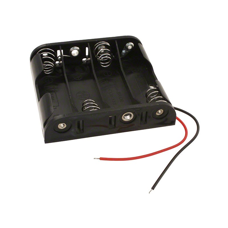 1 pcs : BC4AAW - Battery Holder (Open) AA 4 Cell Wire Leads - 6' (152.4mm)