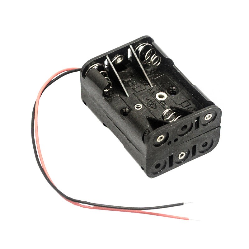 1 pcs : BH26AAAW - Battery Holder (Open) AAA 6 Cell Wire Leads