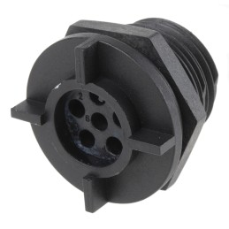 1 pcs - Bulgin Circular Connector, 6 Contacts, Rear Mount, Miniature Connector, Plug, Male, IP68, Buccaneer 400 Series