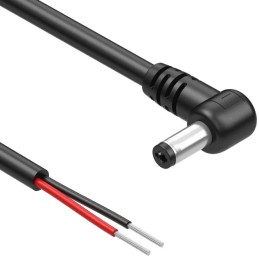 1 pcs : 10-03362 - Cable Assembly 2.1mm ID, 5.5mm OD Plug, Right Angle to Wire Leads Round 20.0' (6.10m)