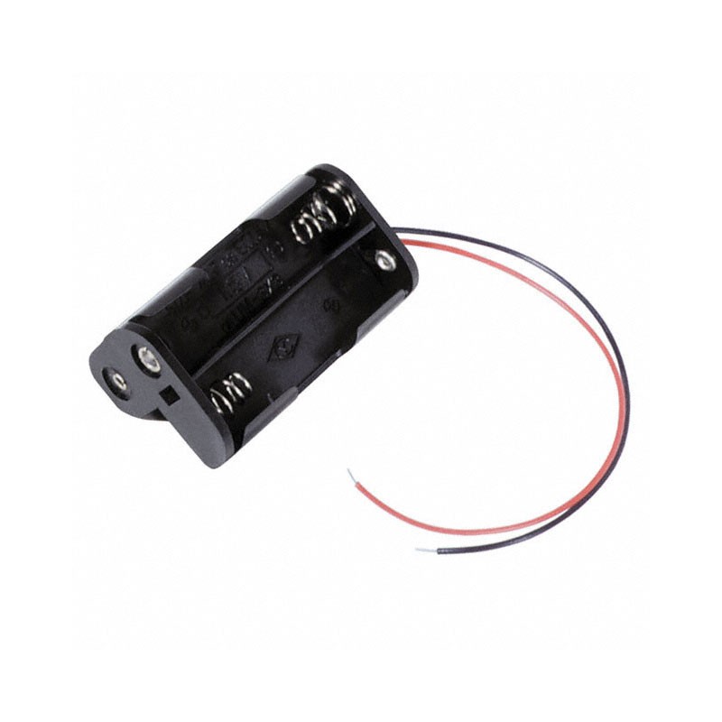 1 pcs : BC3AAGW - Battery Holder (Open) AA 3 Cell Wire Leads - 6' (152.4mm)
