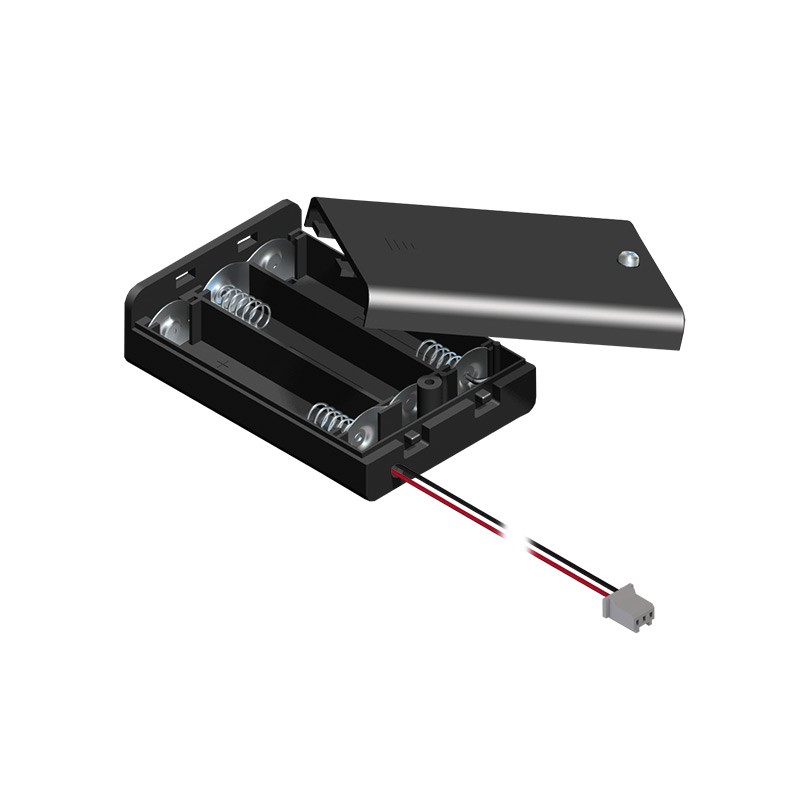 1 pcs : 2487CN - Battery Holder (Covered) AA 3 Cell Wire Leads with Connector