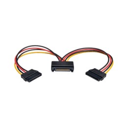 1 pcs : P947-06N-2P15 - Cable Assembly SATA 15 pos Female Receptacle (2) to SATA 15 pos Male 0.50' (152.4mm)
