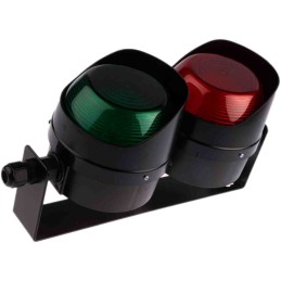 1 pcs - Moflash LED TL Series Green, Red LED Beacon, 2 Lights, 35 - 85 V, Bracket Mount