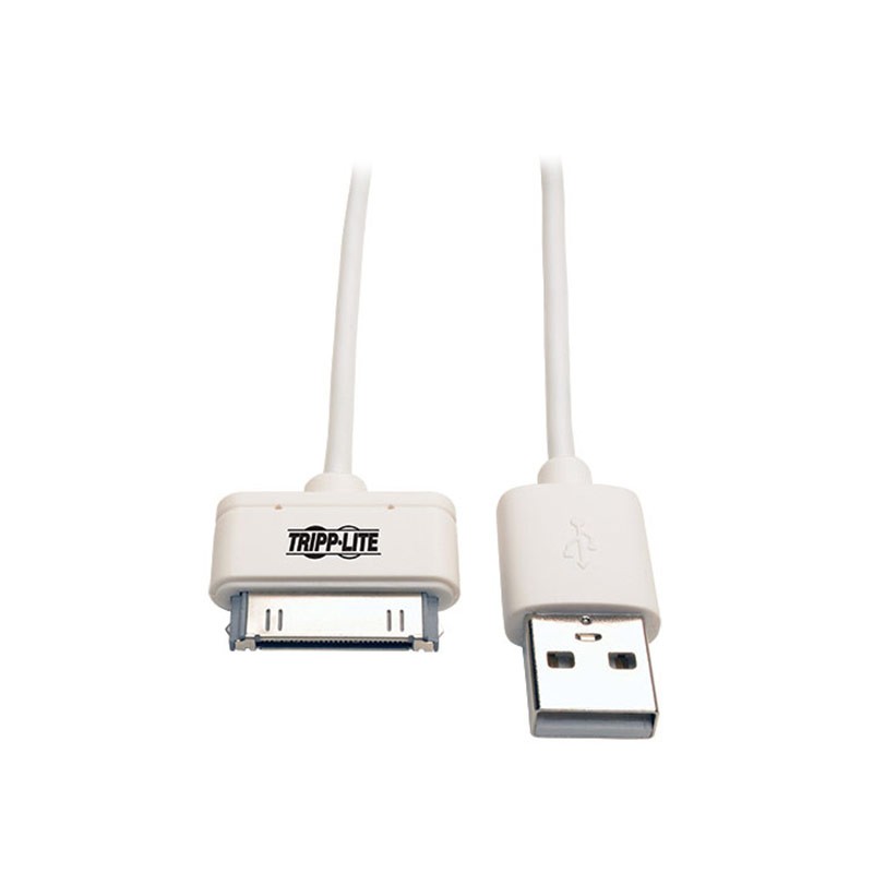 1 pcs : M110-003-WH - Cable Assembly USB A Male Plug to Apple Dock Plug 3.00' (914.4mm)