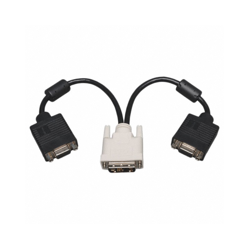 1 pcs : P120-001-2 - Cable Assembly D-Sub 15 pos Female, High Density (HD) (2) to DVI-A Male 1.00' (304.8mm)