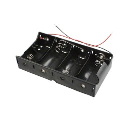 1 pcs : BH4DW - Battery Holder (Open) D 4 Cell Wire Leads - 6' (152.4mm)